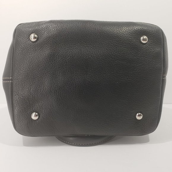Tignanello Black Leather Bag with Adjustable Silver-toned Buckles and Hardware - Picture 3 of 12